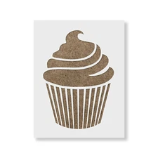 Cupcake Stencil - Durable & Reusable Mylar Stencils