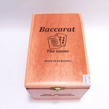 Baccarat The Game Toro Havana Empty Wood Cigar Box 6.5" x 4.25" x 4.5"