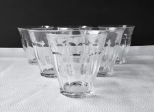 Set of Six Duralex France Picardie Espresso / Juice Tumblers Glasses - Clear