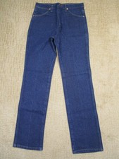 Wrangler Jeans Men 33x34 Blue Cowboy Cut Slim Fit Western Pants Dark Wash Denim