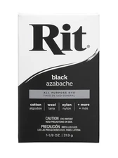 Rit Black Fabric Dye for Cotton Linen Silk Wool Non Toxic Versatile Powder Dye