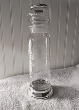 Vintage 1930's Sterling Silver Heisey Orchid 3 Piece Cocktail Shaker  "Mint"