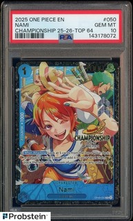 TCG 2025 One Piece EN Championship 25 26 Top 64 #050 Nami PSA 10 GEM MINT