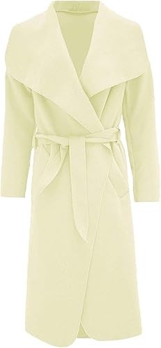 Womens Italian Long Trench Coat Open Front Duster Maxi Longline Jacket CasualFit - Picture 21 of 70
