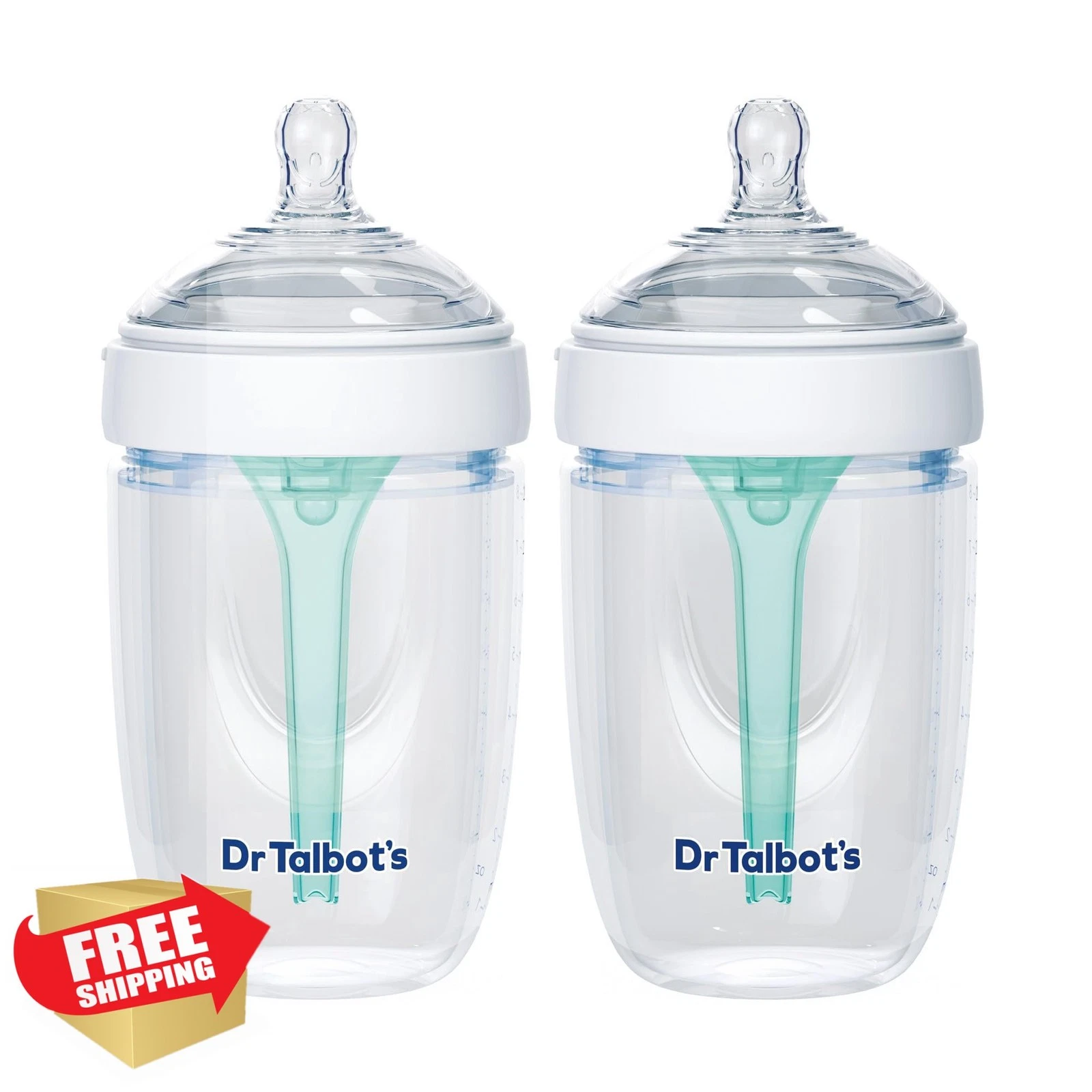 Dr. Talbot's Silicone Bottles 8oz White 2-Pack