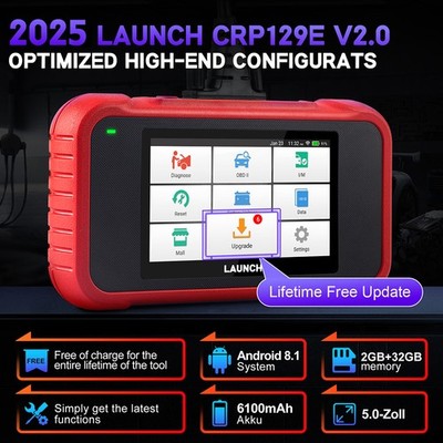 LAUNCH CRP129X Plus OBD2 Auto Diagnostica, Scanner Diagnostico Con Tutte Le Diagnosi Di Sistema, 8 Servizi, Reset Olio/SAS/Freno/BMS/TPMS/Codifica Iniettore, Auto Vin, Aggiornamento Gratuito A Vita - Foto 11