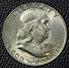 1951-D Franklin Half Dollar, AU/BU