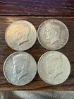 New ListingFour (4) 1964 Kennedy Half Dollars 50c - 90% Silver - Circulated