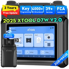 XTOOL D7W V2.0 Wireless Car Diagnostic Tool BiDirectional Control Key Programmer