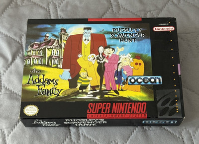 The Addams Family Pugsley's Scavenger Hunt   *  Snes Box Only * Original
