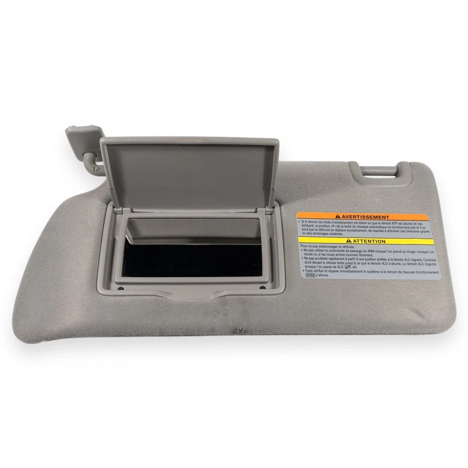 2013-2021 Nissan Frontier/Xterra Driver Left Side Sun Visor Gray Cloth - Image 4 of 4