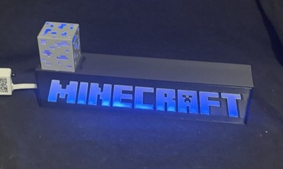 Led Minecraft Sign 10.5 Inch x 2 Inch