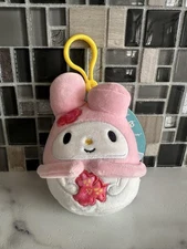 Squishmallows My Melody keychain 3.5" Clip-On Summertime Hello Kitty