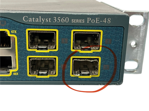 WS-C3560-48PS-S Cisco Catalyst 3560-48PS Switch Used Includes Rack Mounts - Afbeelding 4 van 6