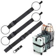 Luggage Straps for Suitcases 3 PCS, Adjustable Elastic Tick Rope