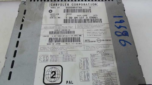 05080687AA SISTEMA DVD / 05080687AA / 1138896 PARA CHRYSLER VOYAGER RG 2.5 CRD - Imagen 3 de 10