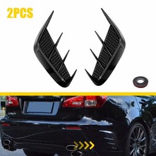 2pcs Black Rear Bumper Sport Side Wing Member Vent Cover Trim Car Accessories Y