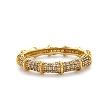 0.50 Ct Natural Diamond Eternity Ring 14K Gold Stackable Minimalist Band Ring