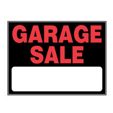 Hillman Garage Sale Plastic Sign, 15 In. x 19 In.