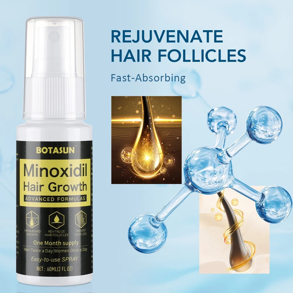 Minoxidil 5% das Haarwachstum Serum Spray für Männer 1-10 Monats-Vorrat 60 ml DE - Bild 4 von 4