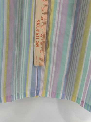 VTG NATIONAL Women’s House Coat 1X Pockets Button Front Rainbow R1020 - Picture 5 of 12