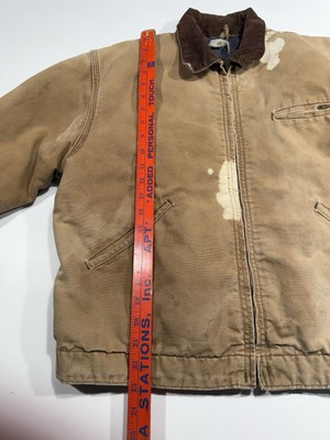 Vintage 70's Carhartt Wool Lined 6BLJ Detroit Jacket Men's Size 44