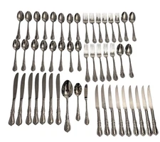 Reed & Barton Louis Philippe Stainless Flatware 50 Pc Service for 4 + Extras