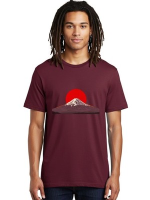 Mount-Fuji-3 Mens Graphic Tee, 100% Cotton, Casual Summer Wear