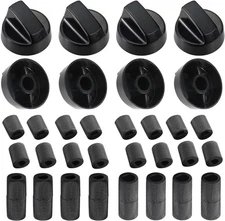 8- Pack Control Knobs Replacement with 24 Adapters for Oven, Stove, and Range -