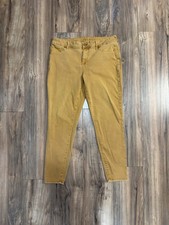 Maurices Mustard Yellow Stretchy Jeans Pants Women’s Size XL Regular 36X29 Skiny