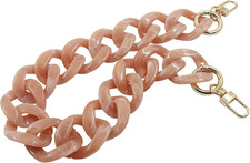 1 Pack Acrylic Purse Chain Handbag Strap 18 Inch Pink Acrylic Chain Strap , Adju