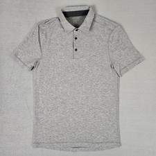 Lululemon Metal Vent Tech Polo Shirt Mens Small Gray Golf Performance Stretch