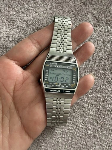 Vintage 1979 Seiko World Time A239-5020 Atlas Digital LCD Quartz Mens Watch