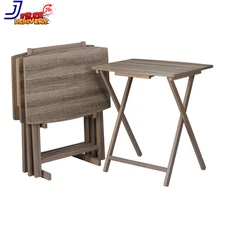 5-Piece Folding XL Oversized Tray Table Set Rustic Gray FREE SHIPPING