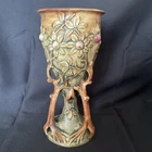 Vintage 1920s Weller Pottery Woodcraft Tree Chalice  9” Vase Art Nouveau