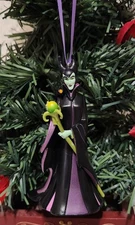 DISNEY STORE MALEFICENT & DIABLO RAVEN VILLAIN CUSTOM CHRISTMAS ORNAMENT NEW