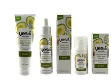 Yes To Avocado Daily Cream Cleanser, Eye Cream & Hyaluronic Acid Serum -Lot of 3