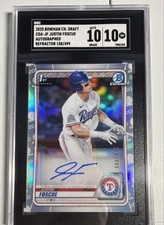 2020 Bowman Draft - Chrome Draft Picks Autographs Justin Foscue #CDA-JF SGC 10
