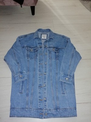 BERSHKA Jeansjacke Jacket Denim Oversize Boyfriend Dad Blau Gr. S 36