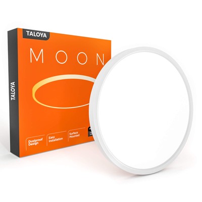 Flush Mount 12 Inch Ceiling Light (Milk White Shell), 20W Surface Mount LED L...
