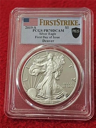 2019-S American Silver Eagle ASE DOLLAR PCGS PR 70DCAM FDI DENVER FS #T2044