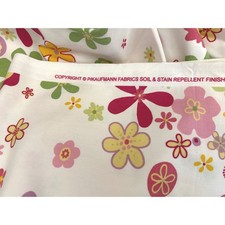 Vintage P/Kaufmann Floral Fabric Retro Mod Flower Power Kidcore Groovy Print
