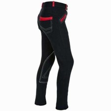 HY DIESEL TEEN NAVY / RED - RIDING JODHPURS SIZE TEEN / CHILD 20" - NEW WITH TAG