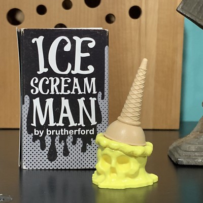 Brutherford Nj Ice Scream Man Yellow Ice Cream Cone 3 Vintage Vinyl Toy Rare Ebay