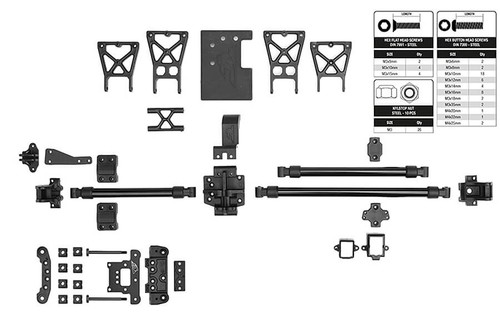 Corally 1/8 Truggy & Buggy Xtreme Chassis Brace Upgrade Kit - Picture 5 of 5
