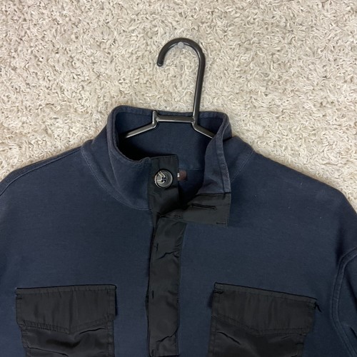 Michael Kors Sweater Mens Large Blue Button Pocket Accents Preppy Casual Office - Picture 4 of 8