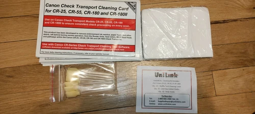 9 Canon Check Transport Cleaning Card Kit for Check Scanner CR-25 CR-55 CR-180