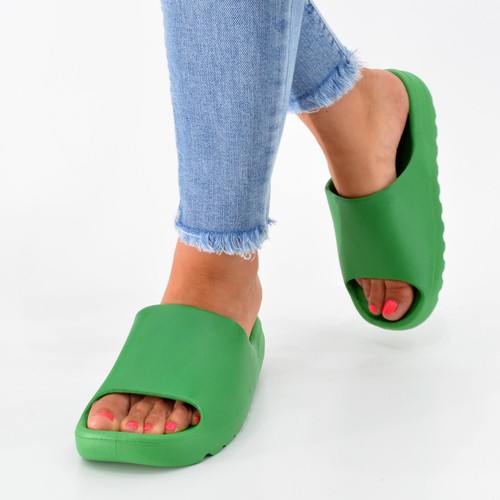 Scarpe donna sandali décolleté ciabatte verdi sandali estivi scarpe da sera - Foto 3 di 6