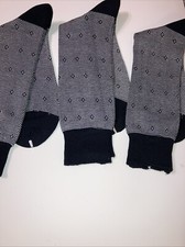 Men  s Vintage Cotton Dress Socks Black Sock Size 10-13,NOS