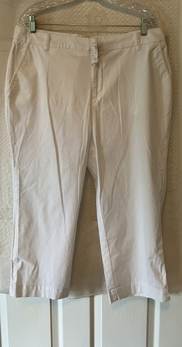 Neu mit Etikett Avenue Damen Caprihose weiß Größe 14 neu Baumwolle Elasthan Stretch - Bild 5 von 5